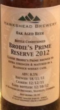 Hawkshead Brewery Brodie's Prime Reserve