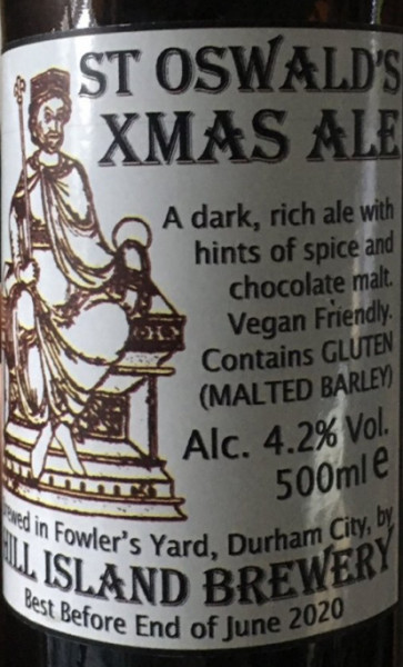 Hill Island Microbrewery St. Oswald's Xmas Ale