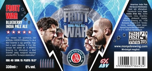 MONYO Brewing Co. Fruit War - Blueberry IPA