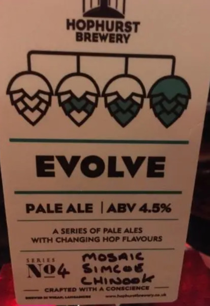 Hophurst Brewery Evolve No.4 Mosaic Simcoe Chinook