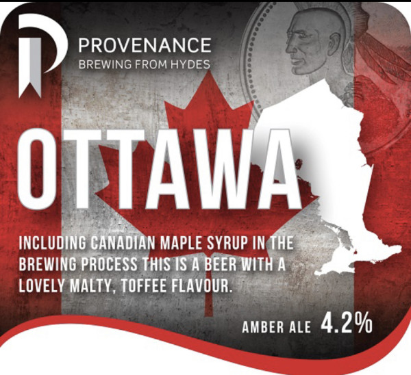 Hydes Brewery Provenance - Ottawa