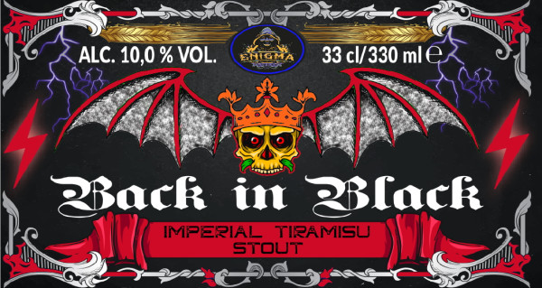 Enigma Belgian Brewery Back In Black - Imperial Tiramisu Stout