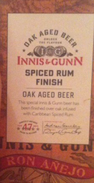 Innis & Gunn Brewing Co. Spiced Rum Finish