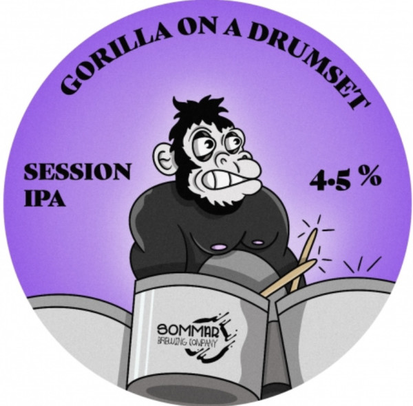 Sommar Brewing Company Gorilla on a Drumset