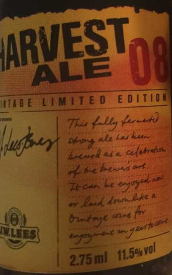 J.W. Lees Harvest Ale (2008)