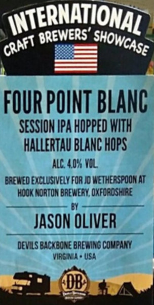 J D Wetherspoon Four Point Blanc