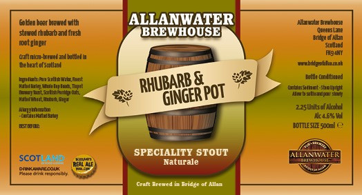 Allanwater Brewhouse Rhubarb & Ginger Pot