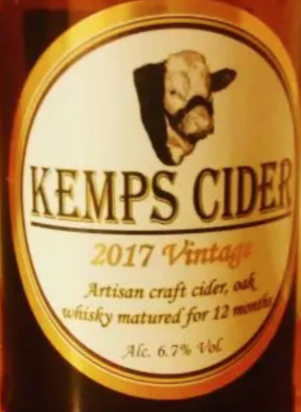 Kemps Cider 2017 Vintage