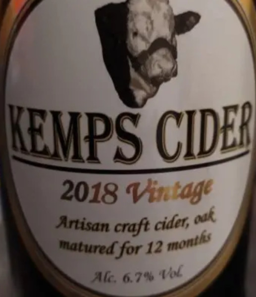 Kemps Cider 2018 Vintage