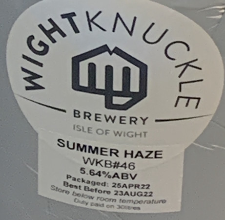 Wight Knuckle Brewery Summer Hazy