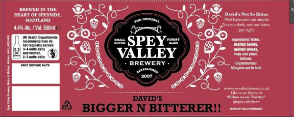 Spey Valley Brewery David's Bigger n Bitterer