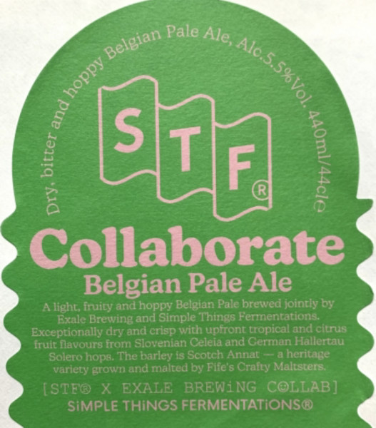 Simple Things Fermentations Collaborate - Belgian Pale Ale