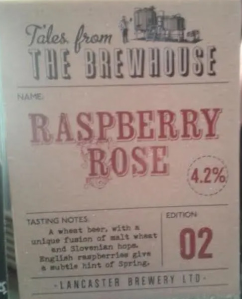 Lancaster Brewery (UK) Tales From The Brewhouse - No.02 Raspberry Rose
