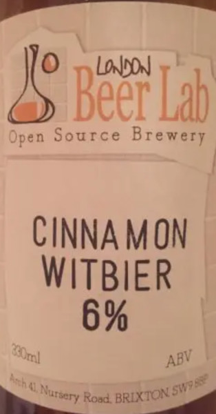 London Beer Lab Cinnamon Witbier