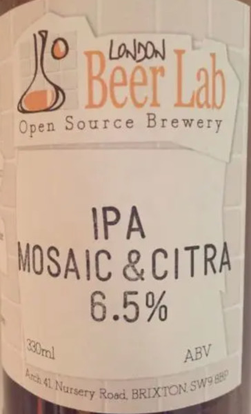London Beer Lab IPA - Mosaic & Citra