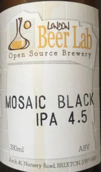 London Beer Lab Mosaic Black IPA