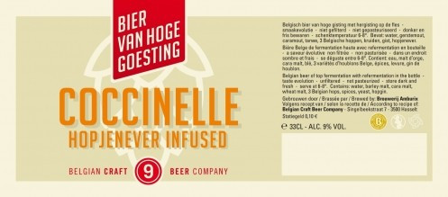 Belgian Craft Beer Company Coccinelle Hopjenever Infused