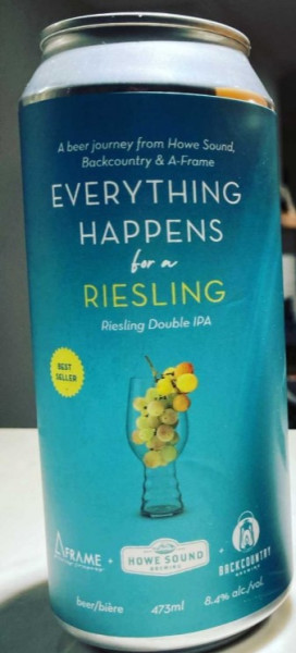 Howe Sound Brewing Everything Happens for a Riesling