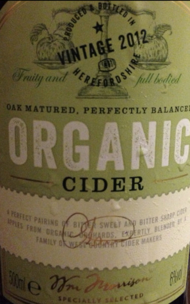 Morrisons Organic Cider (Vintage 2012)