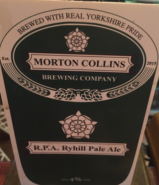Morton Collins Brewing Company R.P.A. Ryhill Pale Ale