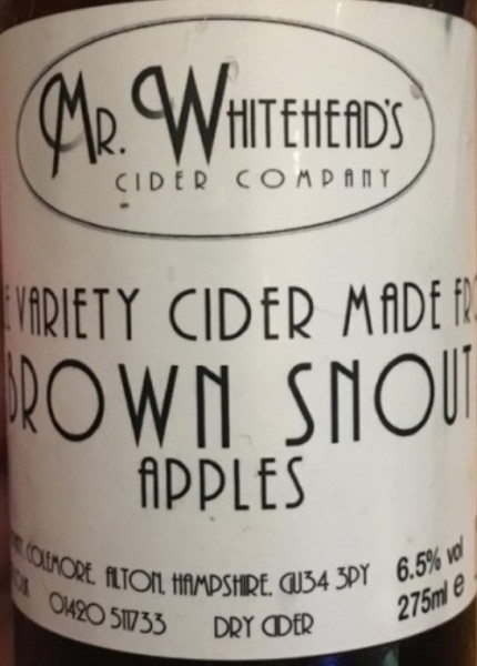 Mr Whitehead's Cider Brown Snout Very Dry Cider