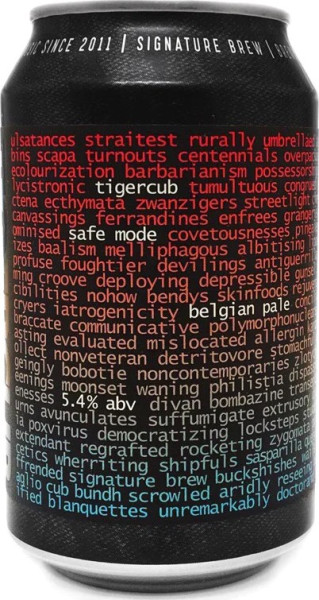 Signature Brew Tigercub Safe Mode Belgian Pale