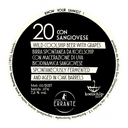 Cantina Errante 20 con Sangiovese