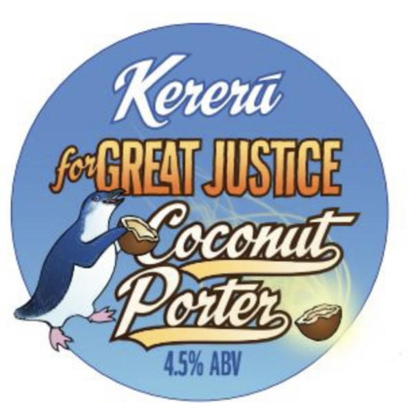 Kererū Brewing Company For Great Justice Toasted Coconut Porter