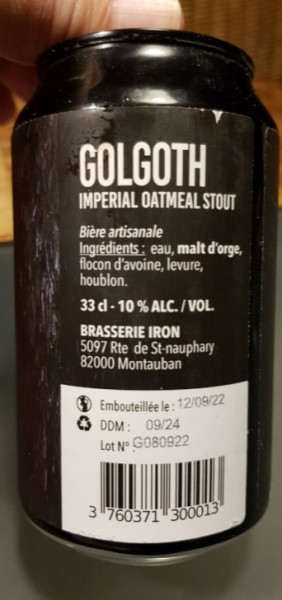 Iron Brewery Golgoth (10%)