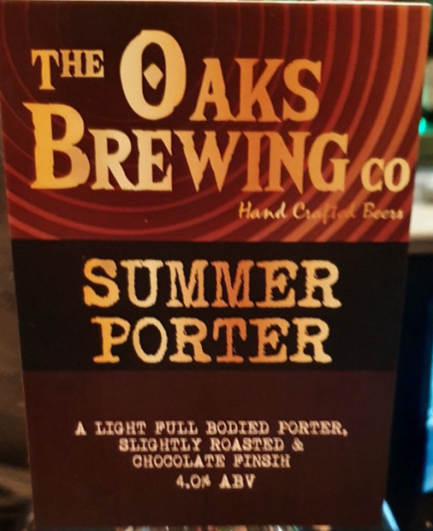 Oaks Brewing Co. Summer Porter