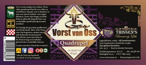 Thissen's Brouwerij Vorst Van Oss Quadrupel