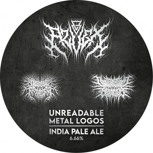 Azvex Brewing Company Unreadable Metal Logos