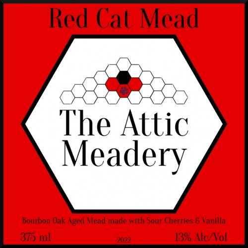 The Attic Meadery Red Cat Mead - Bourbon Oak Aged (2022)