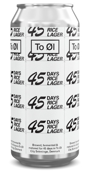 To Øl 45 Days Rice Lager