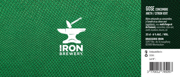 Iron Brewery Gose - Concombre Aneth/Citron Vert