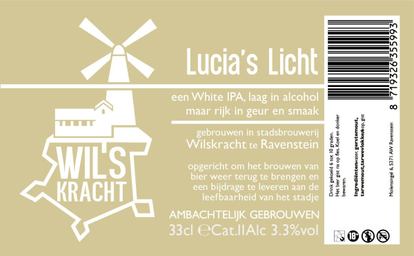 Wilskracht Stadsbrouwerij Ravenstein Lucia's Licht