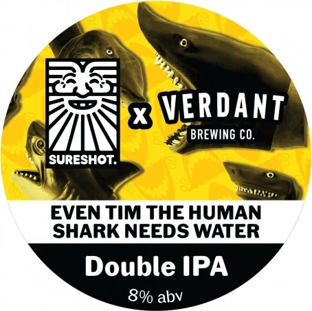 Sureshot Brewing Company Even Tim the Human Shark Needs Water