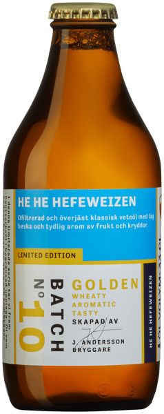 Två Bryggare / Österlenbryggarna / Bryggeriet i Ystad / Anno 1953 Batch No 10 - He He Hefeweizen