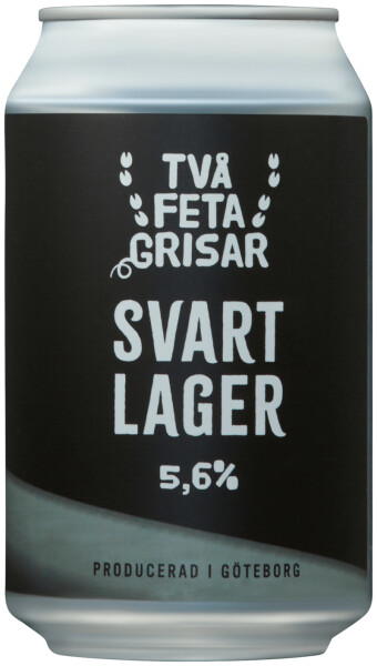 Två Feta Grisar Svart Lager