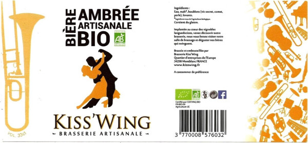 Brasserie Kiss'Wing Ambrée Bio