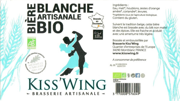 Brasserie Kiss'Wing Blanche Bio