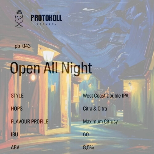 Protokoll PB_043 Open All Night