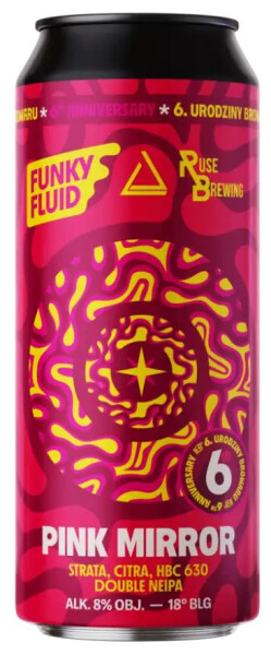 Funky Fluid Pink Mirror