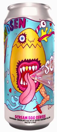 Amundsen Brewery Scream Egg Series - Raspberry Chocolate Egg with Toffee Custard