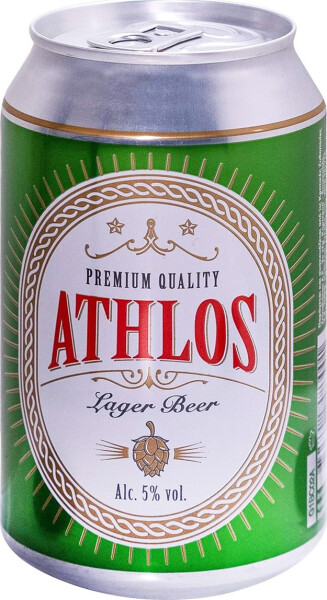 Cretan Breweries (Κρητικές Ζυθοποιίες- Ζηδιανάκης) Athlos Lager Beer