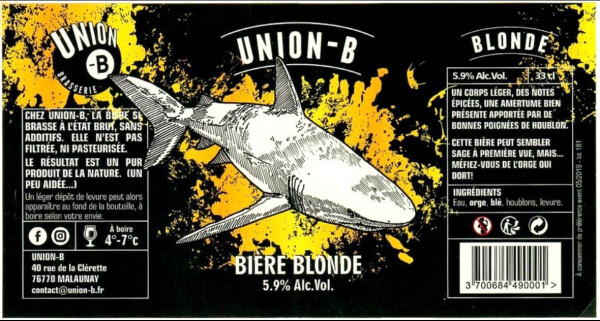 Brasserie Union-B Bière Blonde