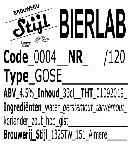 Brouwerij Stijl Bierlab 0004 Gose