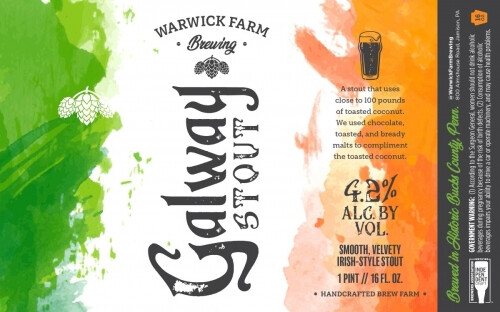 Warwick Farm Brewing Galway Stout