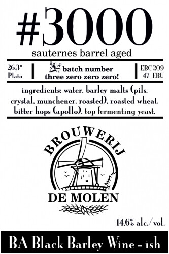 Brouwerij De Molen #3000 Sauternes Barrel Aged