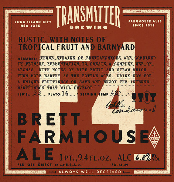 Transmitter Brewing F4 Brett Farmhouse Ale